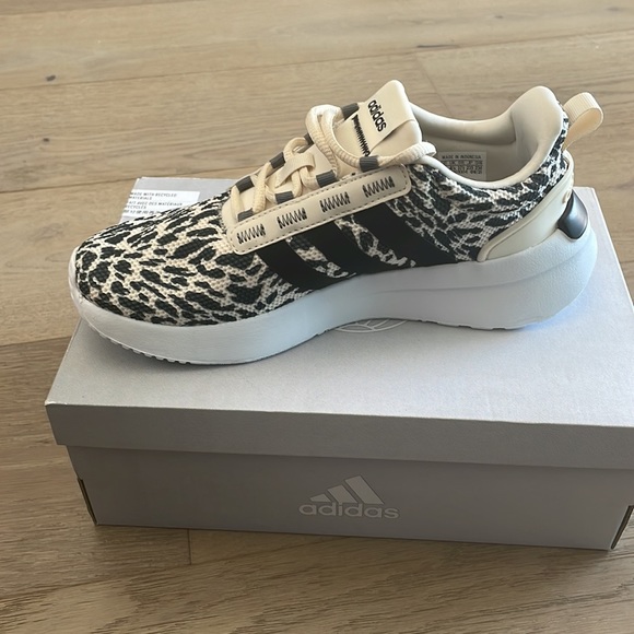 Adidas Black & Cream Leopard Racer TR21 Sneakers - Picture 6 of 8